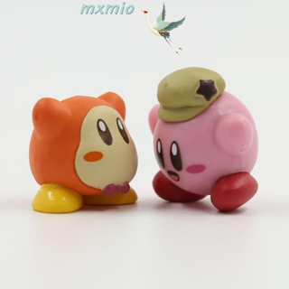 Mxmio ตุ๊กตาฟิกเกอร์ PVC รูปการ์ตูนอนิเมะ Kirby Star Kirby Diy สีชมพู ของขวัญคริสต์มาส