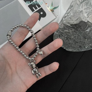 Mxmio Baer กําไลข้อมือ สเตนเลส ชุบหัวใจ แฟชั่นสไตล์เกาหลี สัตว์ / ราศี BFF