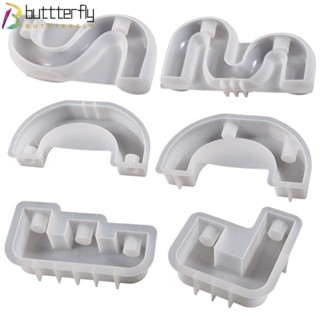 Buttterfly แม่พิมพ์เชิงเทียน ซิลิโคน ทรงโค้ง สีขาว แฮนด์เมด DIY สําหรับตกแต่งบ้าน