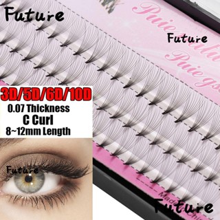 Future ขนตาปลอมแฮนด์เมด ยาว หนา 0.07 มม. สีดํา