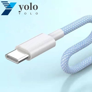 Yolo อะแดปเตอร์สายชาร์จ Type C 3A PD 60W USB C เป็น USB C ชาร์จไว