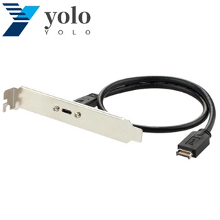 Yolo สายเคเบิลต่อขยาย Type-E เป็น Type-C USB3.1 Type C ตัวเมีย Type E ตัวผู้ เป็น Usb-C USB3.1 สําหรับคอมพิวเตอร์