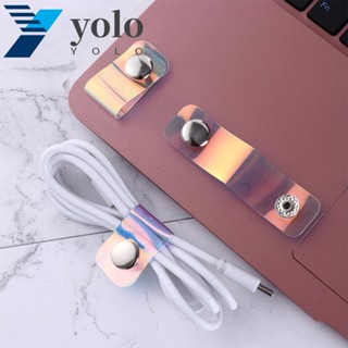 Yolo ที่ม้วนเก็บสายเคเบิ้ล สายหูฟัง และสาย USB แบบใส