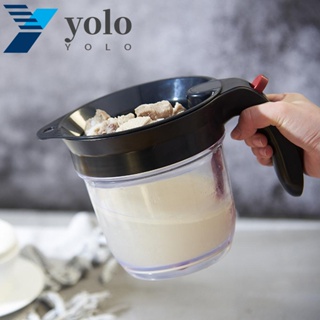 Yolo ที่กรองน้ํามันซุป น้ําเกรวี่ ทนทาน พร้อมที่จับกันลื่น อุปกรณ์เสริม สําหรับห้องครัว