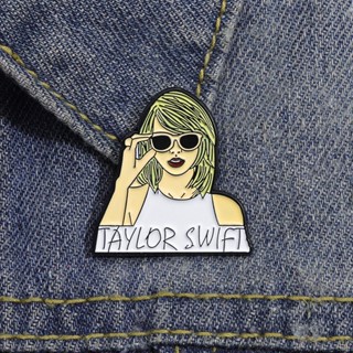 เข็มกลัดโลหะ ลายการ์ตูน Taylor Swift Taylor Swift Mildew สไตล์ยุโรป และอเมริกา อุปกรณ์เสริม