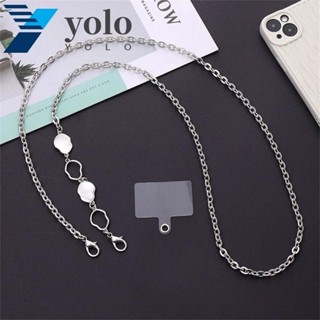 Yolo สายคล้องโทรศัพท์มือถือ แบบพกพา หรูหรา พร้อมช่องใส่บัตร สายคล้องคอ