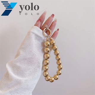 Yolo เครื่องประดับ พวงกุญแจ ห้อยจี้ลูกปัด สไตล์มินิมอล สําหรับห้อยโทรศัพท์มือถือ