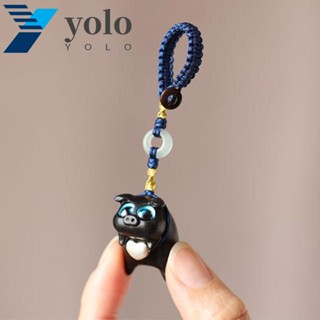 Yolo สายคล้องโทรศัพท์มือถือ แบบไม้ แฮนด์เมด รูปสัตว์นําโชค