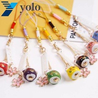 Yolo สายคล้องโทรศัพท์มือถือ ลายดอกไม้ ดอกเดซี่ นําโชค พร้อมสายคล้อง สําหรับสมาร์ทโฟน กล้อง