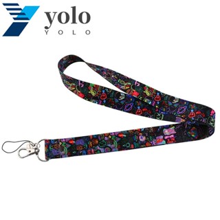 Yolo สายคล้องคอ ลายการ์ตูน สีสันสดใส สําหรับห้อยโทรศัพท์มือถือ บัตรประจําตัวประชาชน