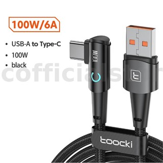 Toocki สายเคเบิลชาร์จเร็ว 6A 100W USB-A เป็น Type-C แกนทองแดง ยาว 1 เมตร 2 เมตร