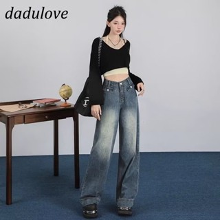 DaDulove💕 New American Ins High Street Retro Washed Jeans Niche High Waist Loose Wide Leg Pants Trousers