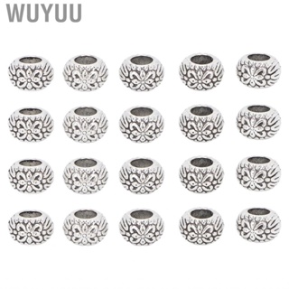 Wuyuu 20pcs Stylish Beard Hair Beads Retro Tube DIY Jewelry Bracelet B