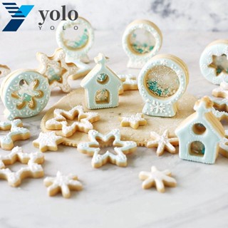 Yolo ชุดเครื่องมือตัดแป้งโดว์ คุกกี้ ฟองดองท์ DIY สําหรับทําเบเกอรี่ คริสต์มาส