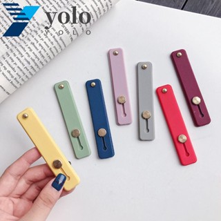 Yolo อุปกรณ์เสริมขาตั้งโทรศัพท์มือถือ ซิลิโคน แบบพกพา สีแคนดี้ สําหรับสมาร์ทโฟน