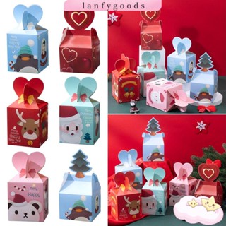 Lanfy ถุงกระดาษ สําหรับใส่ของขวัญคริสต์มาส 5 ชิ้น