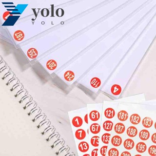 Yolo สติกเกอร์ป้ายแท็กตัวเลข มีกาวในตัว สําหรับตกแต่งเล็บ โรงเรียน DIY