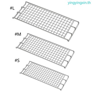 Yin ตะแกรงสเตนเลส สําหรับย่างบาร์บีคิว หม้อ ตาข่าย อุปกรณ์ตั้งแคมป์กลางแจ้ง อุปกรณ์เดินป่า เครื่องครัวตกปลา