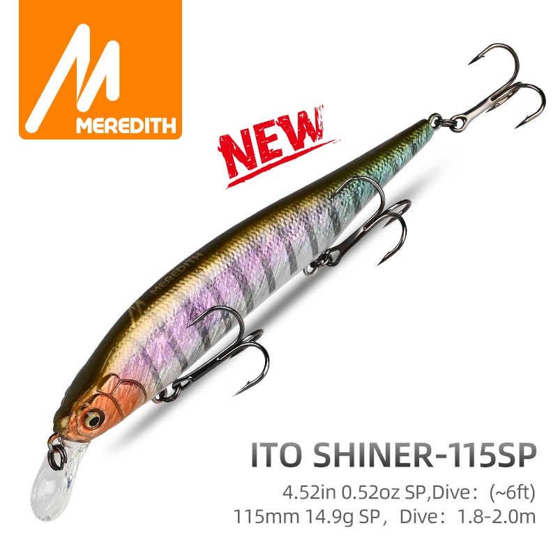 Meredith ITO SHINER-115SP เหยื่อตกปลาทังสเตน คุณภาพดี สําหรับตกปลา