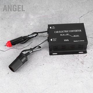 ANGEL ตัวแปลงแรงดันไฟฟ้า 10A 24V ถึง 12V พาวเวอร์ซัพพลายรถยนต์ Step-Down Transformer Universal สำหรับ RVs Truck Yacht