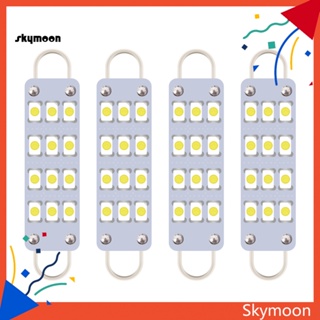 Skym* หลอดไฟติดป้ายทะเบียนรถยนต์ 44 มม. 12smd-3030 สีขาว 4 ชิ้น