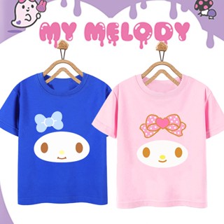 เสื้อยืดแขนสั้น พิมพ์ลาย Melody Head Portrait น่ารัก สําหรับเด็กผู้หญิง