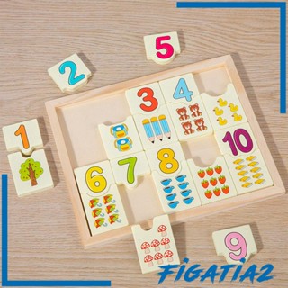 [Figatia2] เกมกระดานไม้ นับเลข แบบพกพา ของเล่นคณิตศาสตร์ Montessori สําหรับเด็กวัยหัดเดิน