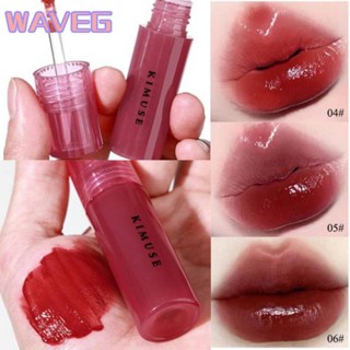 wave Kimuse Water Tint Lip Glaze 7 Colors Lipstick Soft And Smooth Pink Coco Matte Lipstick ของแท้ถ่ายรูปโดยทางร้าน