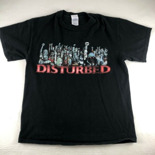 ดีมาก [S-5XL] เสื้อยืดลําลอง แขนสั้น พิมพ์ลาย VTG Disturbed 2005 Tour สีดํา สําหรับผู้ชาย 733040