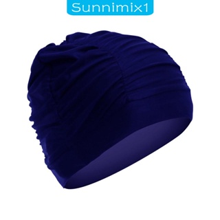 [Sunnimix1] หมวกว่ายน้ํา หมวกดําน้ํา ผ้าไนล่อน ใช้ซ้ําได้ ทนทาน ยาว และสั้น แฟชั่น สําหรับผู้ชาย และผู้หญิง