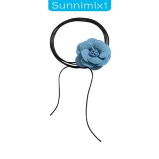 [Sunnimix1] สร้อยคอโชคเกอร์ แบบนิ่ม ลายดอกไม้ ขนาดใหญ่ สําหรับเจ้าสาว เหมาะกับฮาโลวีน