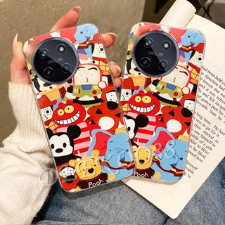 ใหม่ เคสโทรศัพท์มือถือ TPU นิ่ม ปิดด้านหลัง ลายการ์ตูนช้างน่ารัก สีแดง สําหรับ Realme 11 NFC C51 4G Realme11 11NFC RealmeC51 2023