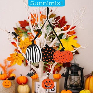 [Sunnimix1] ป้ายไม้แขวน ลายฟักทองฮาโลวีน สําหรับผู้ใหญ่ และเด็ก