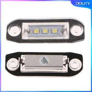 [dolity] หลอดไฟ LED สีขาว สําหรับติดป้ายทะเบียนรถยนต์ 2 ชิ้น ต่อชุด