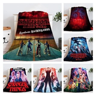 ผ้าห่ม ผ้าสักหลาด แบบนิ่ม พิมพ์ลาย Stranger Things 3D ขนาด 75 ซม. X 100 ซม. แบบพกพา ให้ความอบอุ่น แฟชั่นฤดูใบไม้ผลิ และฤดูใบไม้ร่วง สําหรับตกแต่งบ้าน