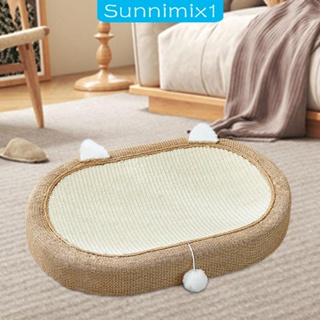 [Sunnimix1] แผ่นขูดแมว ทรงวงรี กันลื่น ทนทาน พร้อมลูกบอลของเล่น เฟอร์นิเจอร์ สําหรับแมว