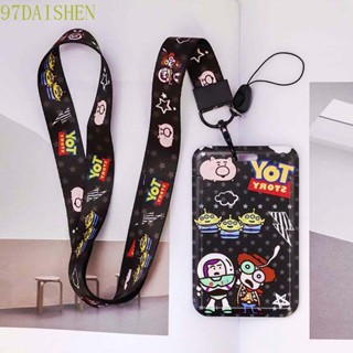 Daishen1 พวงกุญแจแฟชั่น ลายการ์ตูน Kawaii ID Card พร้อมสายคล้อง
