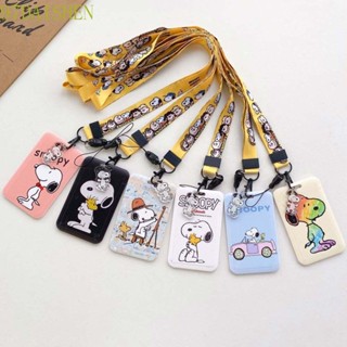 Daishen1 กระเป๋าใส่บัตรอาหาร ลายการ์ตูน Snoopy สําหรับนักเรียน