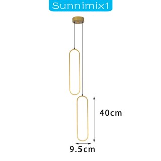 [Sunnimix1] โคมไฟ จี้ทองคํา 36W ทรงวงรี 2 ดวง สไตล์มินิมอล สําหรับแขวนตกแต่งทางเดิน ร้านกาแฟ คลับ