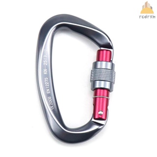 Y-carabiner พร้อมสกรูล็อคประตู 25KN คลิปคาราบิเนอร์ สําหรับเปลญวน ตั้งแคมป์ เดินป่า แบกเป้