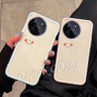 เคสโทรศัพท์มือถือแบบนิ่ม TPU ใส ลายหน้ายิ้มน่ารัก สําหรับ Realme 11 NFC C51 4G Realme11 11NFC RealmeC51 2023