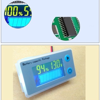  Tool House.ay แบตเตอรี่ความจุเครื่องวัดแรงดันไฟฟ้าหน้าจอ LCD ตัวบ่งชี้ไฟฟ้าโวลต์มิเตอร์สำหรับรถยนต์