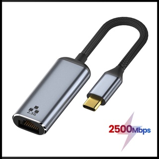 Zevaret อะแดปเตอร์แปลงสายเครือข่ายอีเธอร์เน็ต USB C เป็น 2.5Gbps เป็น Type-C สําหรับโทรศัพท์ XPS Galaxy S20