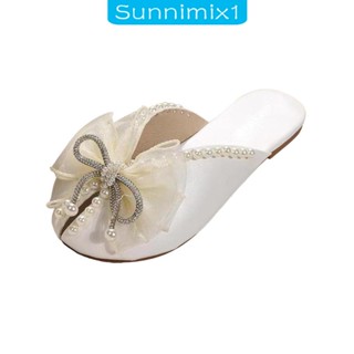 [Sunnimix1] รองเท้าแตะสไลด์ กันลื่น แฟชั่นฤดูร้อน สําหรับผู้หญิง งานแต่งงาน