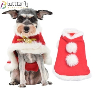 Buttterfly เสื้อคลุม ผ้ากํามะหยี่ ลายคริสต์มาส สําหรับสัตว์เลี้ยง สุนัข แมว