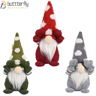 Buttterfly ตุ๊กตาไร้หน้า แขวนตกแต่งต้นคริสต์มาส รูปเอลฟ์ คนแคระ