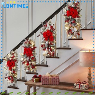 Lontime พวงหรีดคริสต์มาส มีไฟ LED สําหรับตกแต่งต้นคริสต์มาส DIY