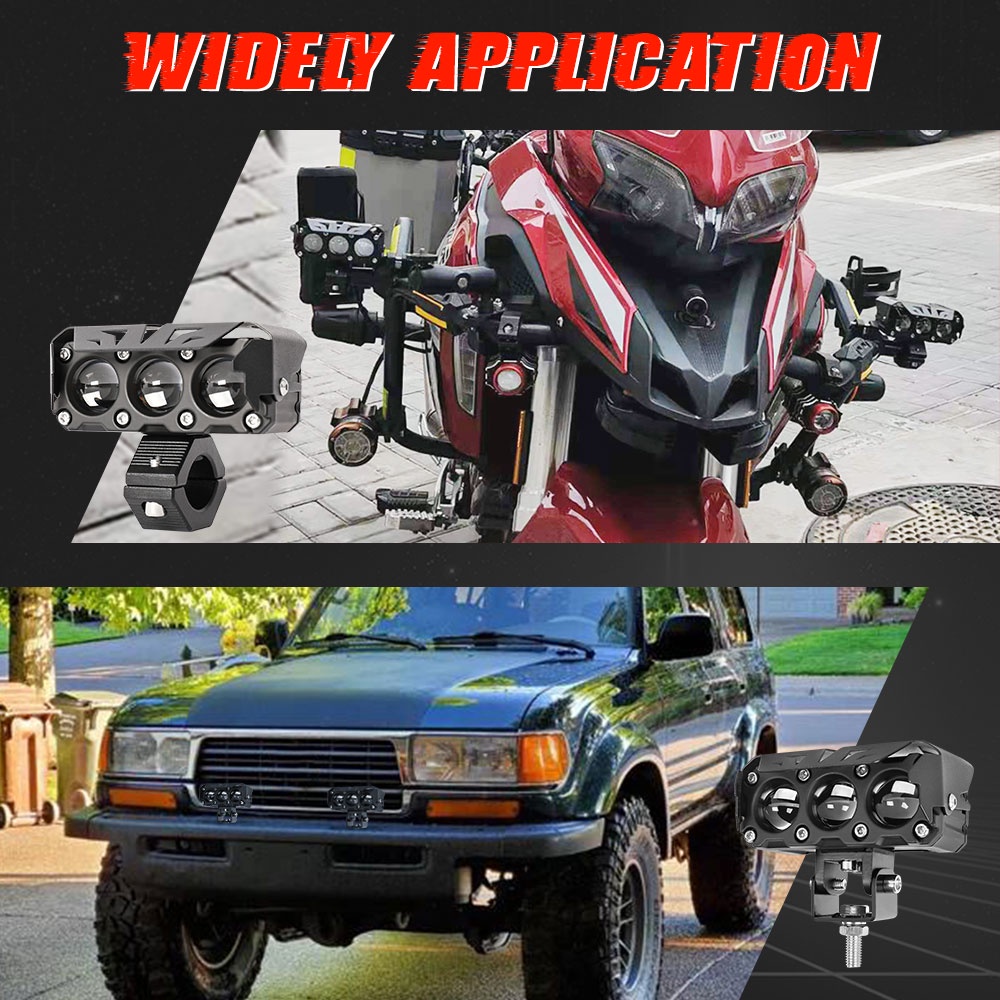 Jiuguang ไฟตัดหมอก Led 3 ดวง 4 นิ้ว 120W 3000K 6500K 12V 24V กันน้ํา สําหรับรถจักรยานยนต์ รถบรรทุก - รูปที่ 6