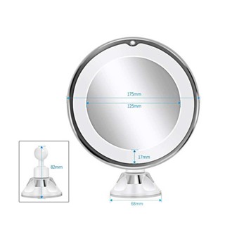 10X Magnifying Makeup Beauty Bathroom Mirror with LED Light Cosmetic