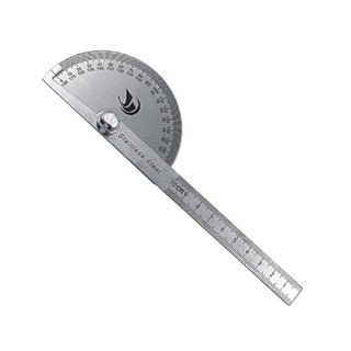 【yunhai】Stainless Steel 180 degree Protractor Angle Finder Arm Rotary Measuring Ruler